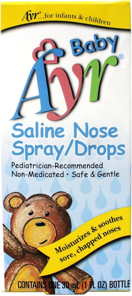 AYR Baby Saline Spray nasal/Souches, 1 Oz