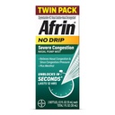 Afrin No Drip Congestion sévère Mist de nasal Twin Pack, non somnolent, cognac à action rapide pour la congestion nasale et le soulagement de la pression sinusale, adultes et enfants 6 et plus, .5 fl oz (paquet de 2)