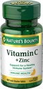 Vitamine C + zinc, supplément de vitamine, soutient la santé immunitaire, 60 mg, 60 comprimés