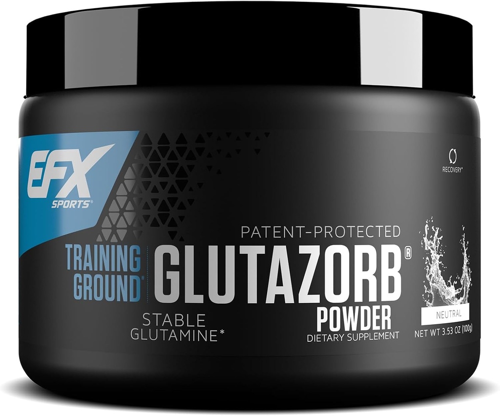 EFX Sports Training Glutazorb Powder, hautement concentré, pH correct Supplément de glutamine, digestion et soutien immunitaire, 66 portions (non aromatisées)