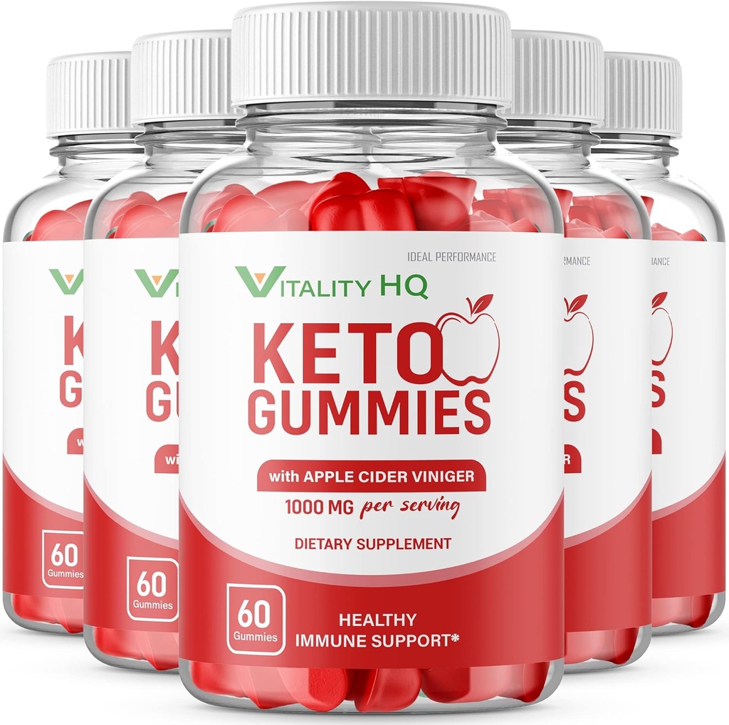 IDEAL PERFORMANCE (5 Pack) Vitalité HQ Ketos Gummies Vitalité Ketos ACV Gummies Vitalité ACV Gummie Vitalité Ketos Gummies (300 Gummies)