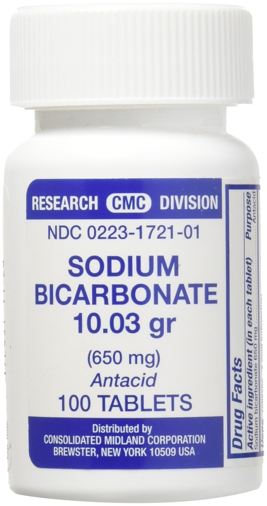 Antiacide bicarbonate de sodium (650mg) - 100 comprimés