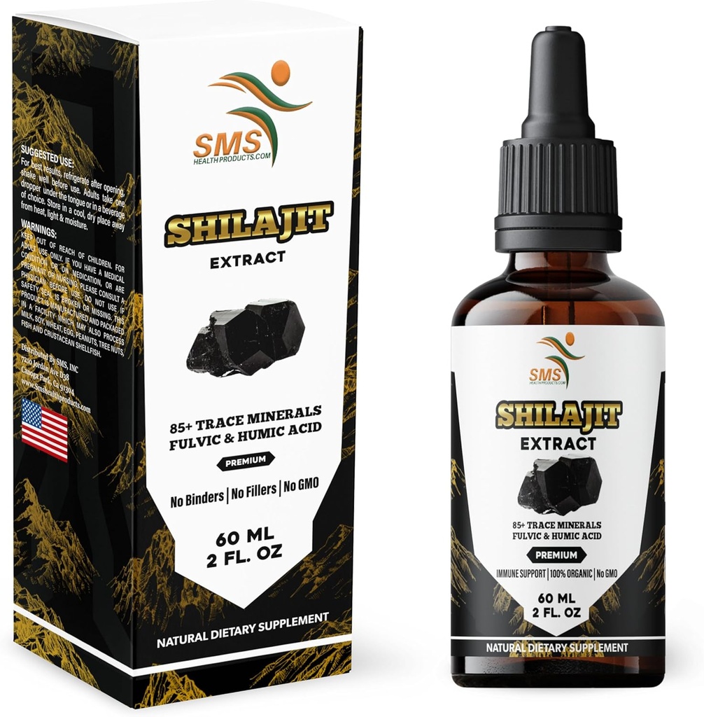 Shilajit Pure Himalayan (40% supplément d'acide fulvic) (haut dans les minéraux traces, pas de remplissage, fabriqués aux États-Unis)