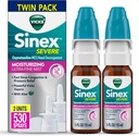 Vicks Sinex Spray nasal sévère, Hydratant Ultra Fine Mist avec Aloe, Médecine Dognéstante, Soulagement du Nez Stuffy dû au froid ou à l'allergie, Congestion nasale et soulagement de la pression sinusale, 265 Sprays x 2
