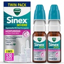 Vicks Sinex Spray nasal sévère, Hydratant Ultra Fine Mist avec Aloe, Médecine Dognéstante, Soulagement du Nez Stuffy dû au froid ou à l'allergie, Congestion nasale et soulagement de la pression sinusale, 265 Sprays x 2