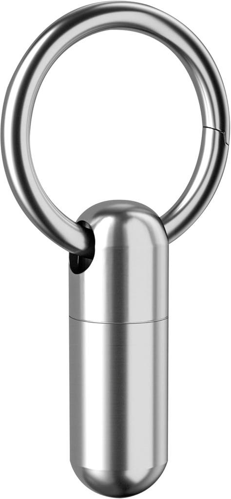 Petite boîte à pilules Porte-clés Portable Pill Container Imperméable Titanium Pocket Pill Organizer, Tiny Pill Holder Bottle for Travel