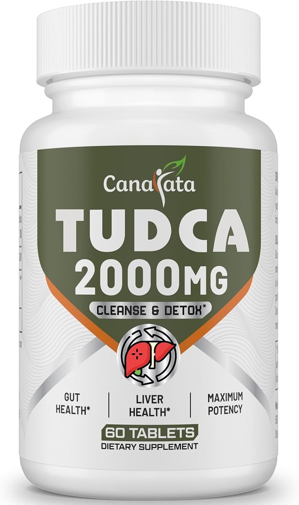 TUDCA Liver Supplements 2000mg - Strong Bile Salts Support Liver Detox & Cleanse - Liver and Gallbladder Health Formula-Easy to Swallow Tablets-30 Days Supply