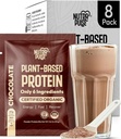 Essayez tous les 8 – Boîte d'échantillons de poudre de protéines végétaliennes au chocolat – 20g Protéines végétales organiques – Non-OGM, sans gluten, sans lait, sans soja – Faible sucre – Propre, facile à digérer – Smoothie Friendly