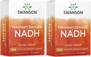 Swanson Maximum Strength NADH - Fast-Acting Peppermint Lozenges to Promote Brain Health and Energy Support - Vitamin B3 Coenzyme to Help Fight Fatigue - (30 Tablets, 20mg Each) 2 Pack