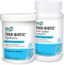 Klaire Labs Ther-Biotique Synbiotique Probiotique (30 capsules) + Vital-Zymes Enzymes Digestifs Bundle (120 Nombre) - Supplément probiotique faible FODMAP + Enzymes de soutien de digestion - 2 Ensemble de produits