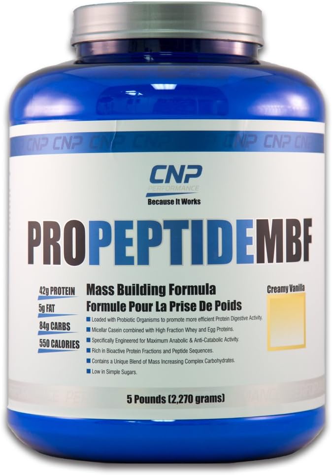 ProPeptide MBF (Mass Building Formula) Professional Grade Protein Powder, Weight Gainer (5lb, Vanilla)