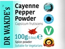 Poudre de poivre Cayenne de DR WAKDE (Capsicum frutescens) - 100g (3.5oz)