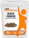BulkSupplements.com Poudre d'extrait de cohosh noir - de la racine de cohosh noir, supplément à base de plantes - végétalien et sans gluten, 80mg par portion, 1kg (2,2 lbs) (paquet de 1)
