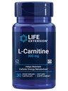 Life Extension L-Carnitine – 500 mg, Energy Supplement, Memory Supplement – Free Form Amino Acid, Nitric Oxide Support, Healthy Blood Pressure – Gluten-Free, Non-GMO, Vegetarian – 30 Capsules