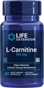 Prolongation de la durée de vie L-Carnitine – 500 mg, supplément d'énergie, supplément de mémoire – forme libre acide amino, soutien à l'oxyde nitrique, pression artérielle saine – sans gluten, sans OGM, végétarien – 30 capsules