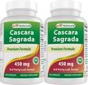 Meilleurs Naturals Cascara Sagrada 450 mg 250 Capsules (250 Nombre (paquet de 2))