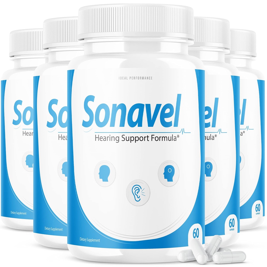 IDEAL PERFORMANCE (5 Pack) Sonavel Hearing Support Formula Tinnitus Pills Supplement (300 Capsules)
