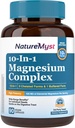 Magnesium Complex Supplement, 420mg Elemental Magnesium, 10 High Absorption Forms Magnesio Glycinate, Citrate, Malate, Taurate & More for Sleep, Nerve Health, Non-GMO, 90 Vegan Capsules