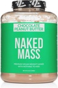 NAKED Masse végétalienne - Beurre d'arachide au chocolat - 1,290 Calories, Rien d'artificiel, Tous naturels chocolat PB gaineur de poids en poudre de protéines, sans OGM, sans soja et sans gluten - 8LB vrac - 11 portions