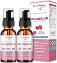 GreenPeople Magnésium Glycinat Vaporisateur liquide 400mg - Supplément de potassium de magnésium avec la vitamine D3k2, B6 de malate de magnésium pour un soutien apaisant, musculaire, os et sommeil 4 Fl Oz