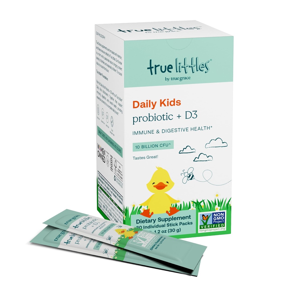 True Grace True Littles - 30 Stick Packs individuels - Enfants - Sans gluten, soja et laiterie - 30 portions