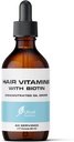 Ultra6 Nutrition Biotine liquide avec Vitamines capillaires - Vitamine C, E, B6 & Huile de noix de coco bio - Biotine liquide pour les cheveux, la peau, les ongles et le soutien immunitaire