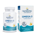 Nordic Naturals Omega-3, Saveur de citron - 60 gels mous - 690 mg Omega-3 - Huile de poisson - EPA & DHA - Soutien immunitaire, santé cérébrale et cardiaque, bien-être optimal - Non-OGM - 30 portions
