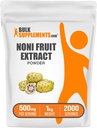 BulkSupplements.com Poudre d'extrait de fruits noni - Supplément de fruits noni, poudre super-alimentaire - sans gluten, 500mg par portion, 1kg (2,2 lbs) (paquet de 1)