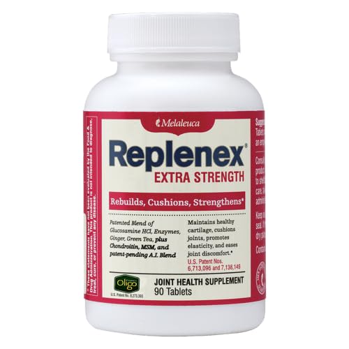 Melaleuca Replenex reconstruit la santé commune. Glucosamine. Calcium. (90 comprimés)