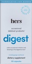 Hers Digest Supplement - Supplément probiotique féminin pour les ballonnements - Soutient une digestion saine - Végétarien - 60 Capsules