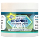 Crème Arginine Circulation 4 oz - Menthol, L Arginine & L Lotion Citrulline - Soutient un flux sanguin sain des jambes et du corps - Produits de la famille entière