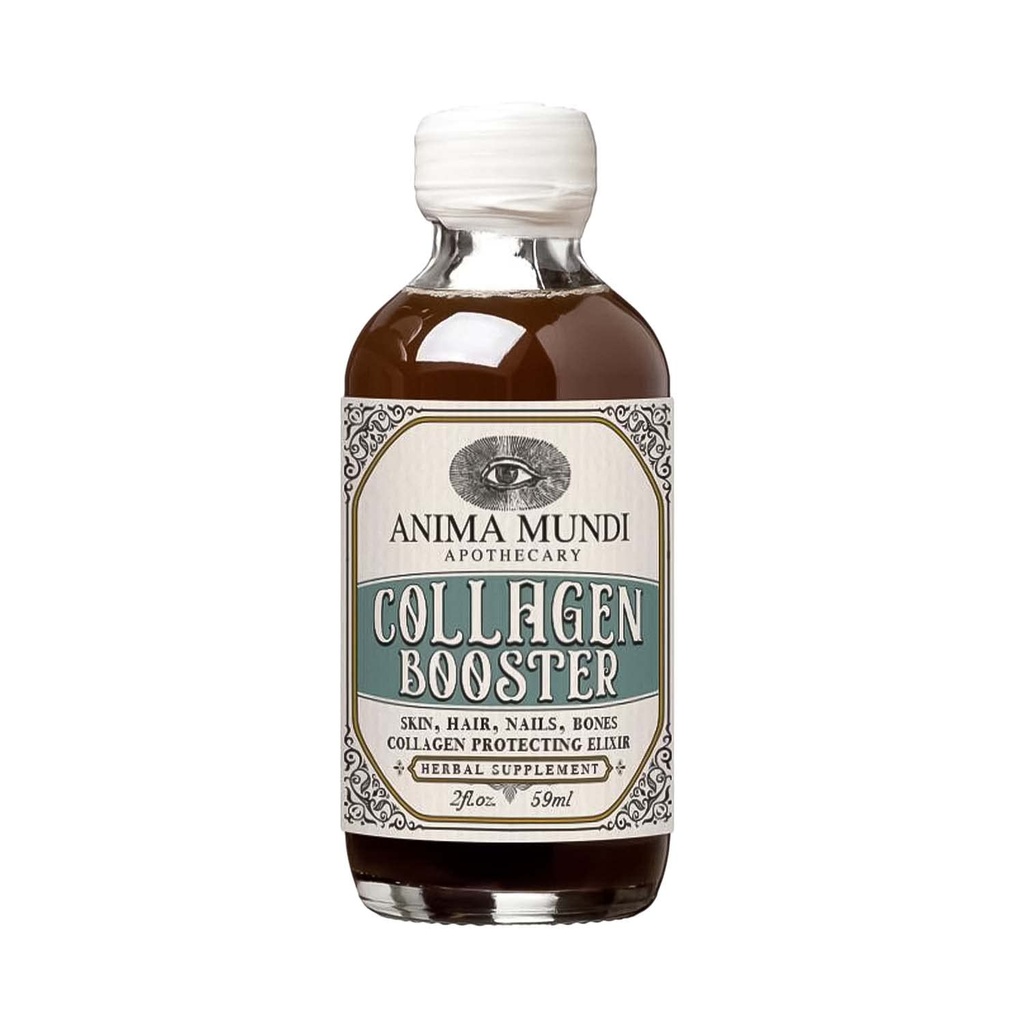 Anima Mundi Apothecary Collagen Booster Elixir - Supplément liquide végétal pour les cheveux, la peau, les ongles, les os et le collagène - Fabriqué avec des ingrédients organiques et sauvages (2oz / 59ml)