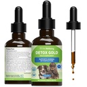 Pet Wellbeing Detox Gold for Dogs - Gentle Detoxification & Elimination Support, Immune System Care, Nettle, Blessed Thistle, Burdock Root - Veterinarian-Formulated Herbal Supplement 2 oz (59 ml)