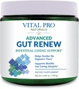 Vital Pro Naturals - Supplément de poudre de renouvellement de Gut avancé pour la réparation de Gut avec L-Glutamine, Marshmallow, Ginger, DGL Licorice, Aloe Vera biologique, L Glutamine 6000mg 6,88 oz