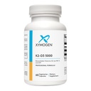 XYMOGEN K2-D3 5000 - Vitamine D3 K2 - Biodisponible Vitamine D 5000 UI (cholecalciférol) avec MK-7 - Coeur, Artériel, Santé des os + Supplément de soutien immunitaire (60 capsules)