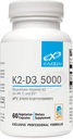 XYMOGEN K2-D3 5000 - Vitamine D3 K2 - Biodisponible Vitamine D 5000 UI (cholecalciférol) avec MK-7 - Coeur, Artériel, Santé des os + Supplément de soutien immunitaire (60 capsules)
