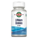 KAL Orotate de lithium 5mg de bas service d'orotate de lithium chélaté pour la biodisponibilité et le soutien de l'humeur.