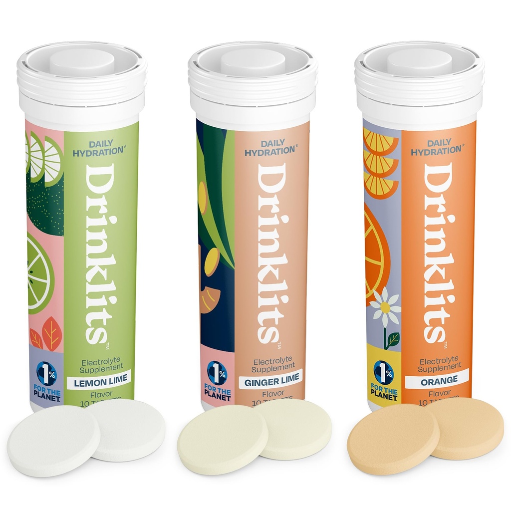 Paquet de variétés d'hydratation quotidienne (3) Lime de gingembre + Citron-Lime + Orange