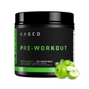 Poudre de pré-entraînement kaged original , Krisp Apple , Pré-Kaged , Formulé avec de la créatine, Beta Alanine, de la caféine pure , 20 portions