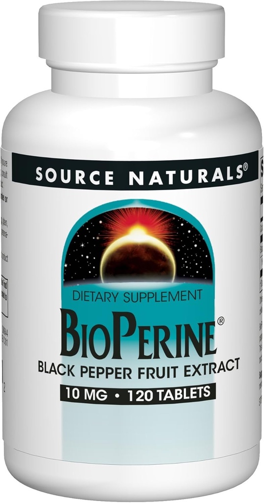 BioPerine® 10 mg 120 comprimés (paquet de 3)