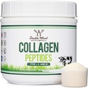 Collagène Peptides Poudre - Collagène hydrolysé, Céto sans danger - 16,08 oz - Multitype 1, 2 et 3 (Grass Fed Bovine Source)(Colageno Hidrolizado) Collagène Suppléments pour les femmes et les hommes par double bois
