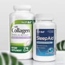 HealthA2Z® Sleep & Rejuvenate Combo Sleep Aid 50mg Diphénhydramine HCl (250 Softgels) Pills multicollagènes, 1735 mg (270 Capsules de collagène) – Offre de groupe!
