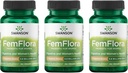 Swanson FemFlora - Supplément probiotique féminin appuyant la flore de la bouche, du tube digestif et de la vagine - Probiotiques pour les femmes avec 9 Million CFU par gélule - (60 Capsules) (3 Pack)
