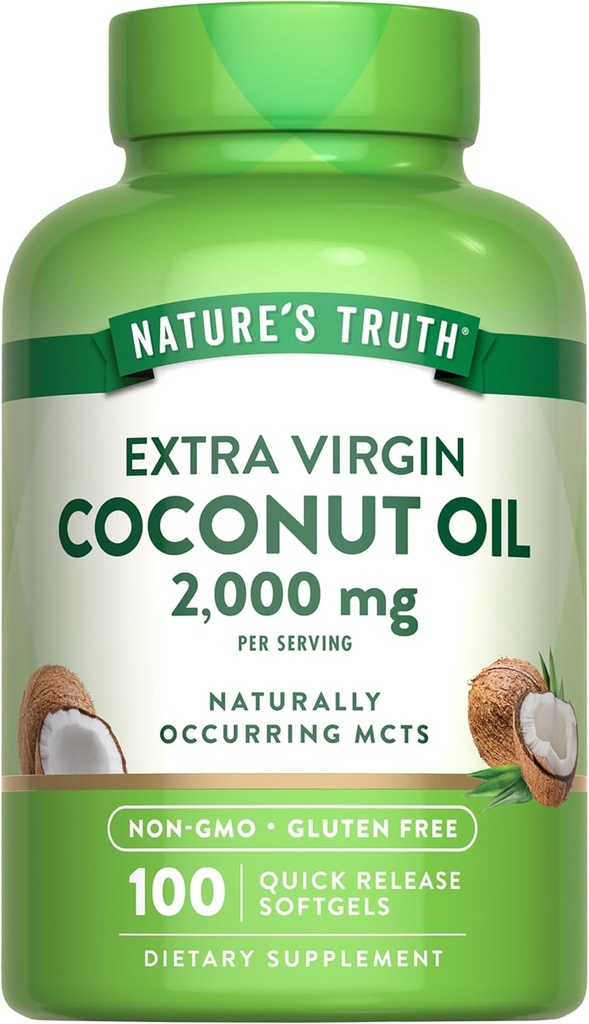 Nature's Truth Supplément à l'huile de coco de 100 softgels