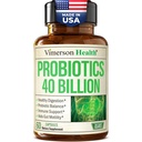 Probiotiques pour les femmes et les hommes avec des prébiotiques - 40 milliards d'UCF pour la santé digestive, la santé de Gut et le supplément de soutien immunitaire - Lactobacillus Acidophilus - Végétarien, sans soja et sans lait
