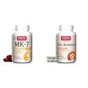 Formules de collage MK-7 90 mcg - Forme bioactive de la vitamine K2 et de l'équilibre en zinc 15 mg - 100 portions (capsules de légumes) - Comprend du cuivre