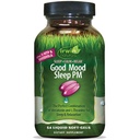 Irwin Naturals Bonne humeur Sommeil PM - 54 Softgels liquides - avec Melatonine et L-Theanine pour le repos et la détente - 18 Total des services
