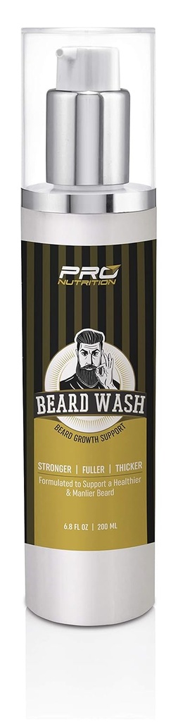 Beard Growth Shampoo & Wash- Stimulates & Repairs New Follicle Growth. Grow Stronger, Thicker, Fuller, Longer, Healthier Beard & Mustache Hair.