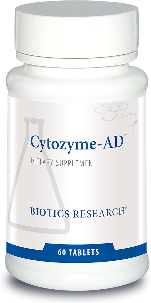 Biotics Research Cytozyme AD Supports Healthy Energy Levels, Promotes Calm 60 Tablets