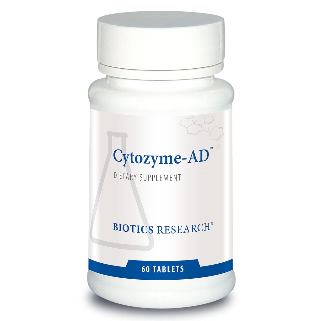 Recherche en biotechnologie Cytozyme AD soutient des niveaux d'énergie sains, favorise le calme 60 comprimés